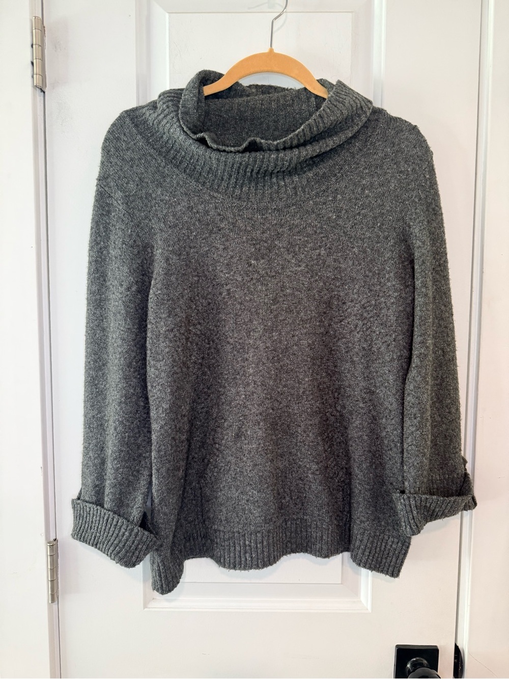 Style & Co. Petite Cowl Neck Sweater PM Gray - Picture 2 of 8